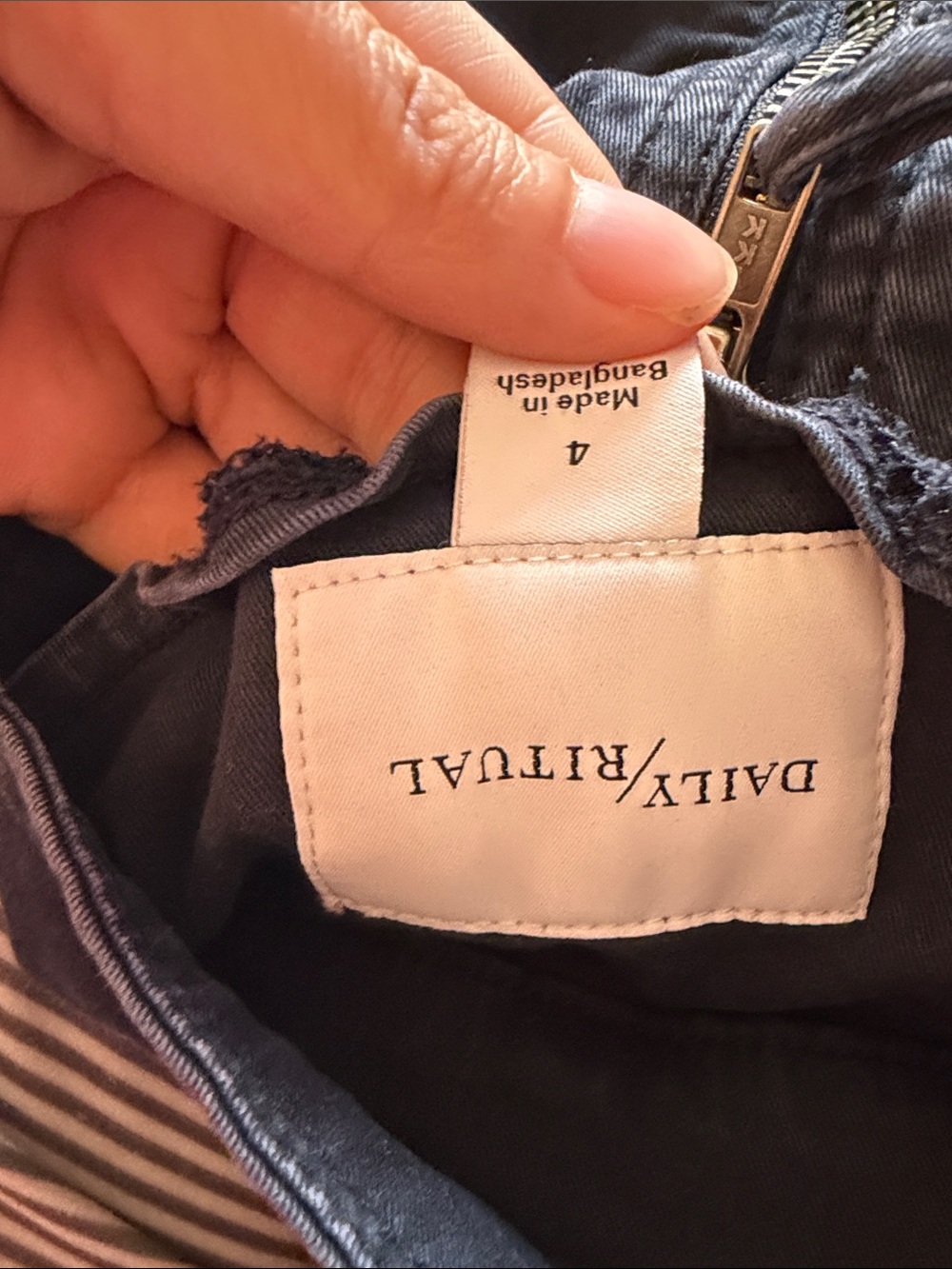 Daily Ritual Navy Blue Utility Field Jacket - Picture 3 of 3